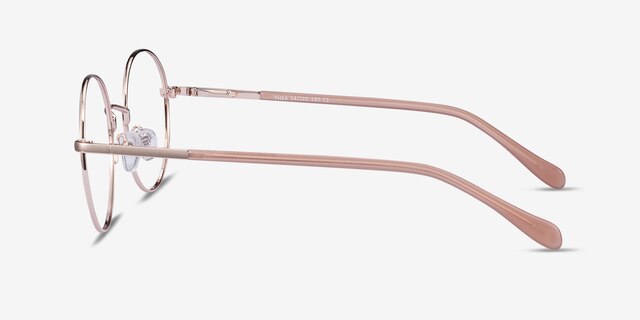 Thea Rose Gold Acetate-metalEyeglass Frames from EyeBuyDirect, Side View