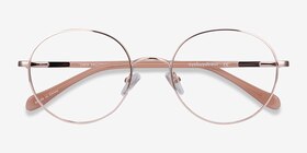 Thea Or rose Acetate-metal Montures de lunettes de vue d'EyeBuyDirect, Vue Rapprochée