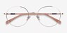 Thea Rose Gold Acetate-metalEyeglass Frames from EyeBuyDirect, Closed View