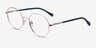 Thea Gold Acetate-metalEyeglass Frames from EyeBuyDirect, Angle View