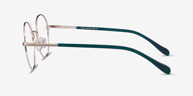 Thea Gold Acetate-metalEyeglass Frames from EyeBuyDirect, Side View