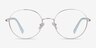 Thea Silver Acetate-metalEyeglass Frames from EyeBuyDirect, Front View