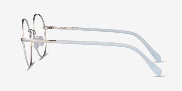 Thea Silver Acetate-metalEyeglass Frames from EyeBuyDirect, Side View