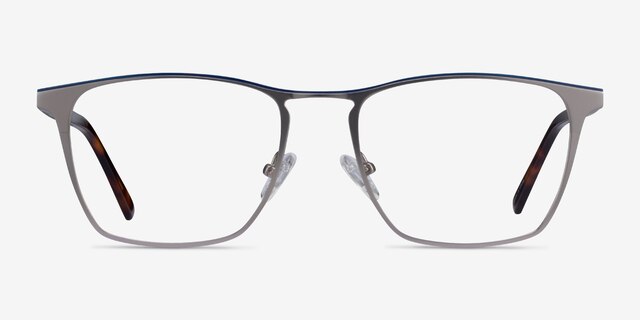 Jacob Gunmetal & Tortoise Acetate-metalEyeglass Frames from EyeBuyDirect, Front View