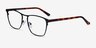 Jacob Black & Tortoise Acetate-metalEyeglass Frames from EyeBuyDirect, Angle View