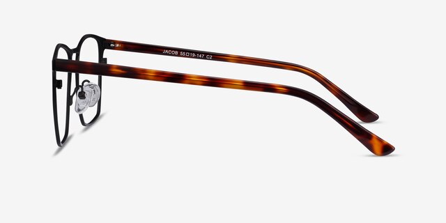 Jacob Black & Tortoise Acetate-metalEyeglass Frames from EyeBuyDirect, Side View