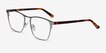 Jacob Silver & Tortoise Acetate, MetalEyeglass Frames from EyeBuyDirect, Angle View