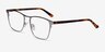 Jacob Silver & Tortoise Acetate-metalEyeglass Frames from EyeBuyDirect, Angle View