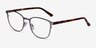 Guide Gunmetal & Tortoise Acetate-metalMontures de lunettes de vue d'EyeBuyDirect, Vue d'Angle