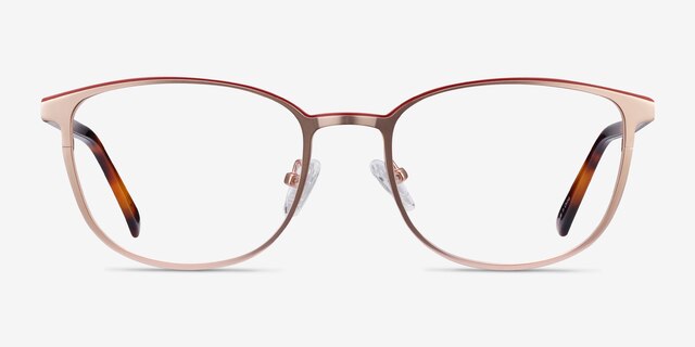 Guide Or rose Acetate-metalMontures de lunettes de vue d'EyeBuyDirect, Vue de Face
