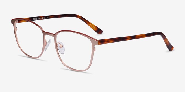 Guide Or rose Acetate-metalMontures de lunettes de vue d'EyeBuyDirect, Vue d'Angle