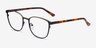 Guide Black & Tortoise Acetate-metalEyeglass Frames from EyeBuyDirect, Angle View