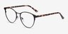 Vestige Black & Tortoise Acetate-metalMontures de lunettes de vue d'EyeBuyDirect, Vue d'Angle