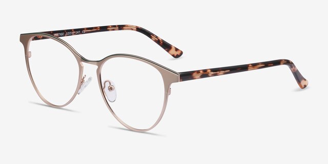 Vestige Gold & Tortoise Acetate-metalEyeglass Frames from EyeBuyDirect, Angle View