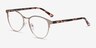 Vestige Gold & Tortoise Acetate-metalEyeglass Frames from EyeBuyDirect, Angle View