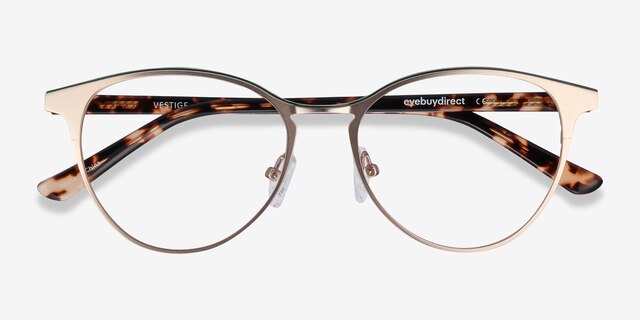 Vestige Gold & Tortoise Acetate-metalEyeglass Frames from EyeBuyDirect, Closed View