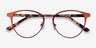 Vestige Rouge Acetate-metalMontures de lunettes de vue d'EyeBuyDirect, Vue Rapprochée