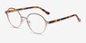 Observer Gold & Tortoise Acetate-metalMontures de lunettes de vue d'EyeBuyDirect, Vue d'Angle