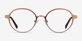 Observer Bronze Acetate-metal Montures de lunettes de vue d'EyeBuyDirect, Vue de Face