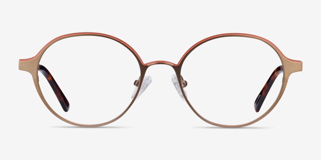 Observer Bronze Acetate-metalEyeglass Frames from EyeBuyDirect, Front View