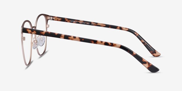 Azimut Gold Acetate-metalEyeglass Frames from EyeBuyDirect, Side View