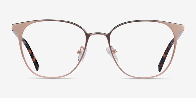 Azimut Rose Gold Acetate-metalEyeglass Frames from EyeBuyDirect, Front View