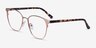 Azimut Rose Gold Acetate-metalEyeglass Frames from EyeBuyDirect, Angle View