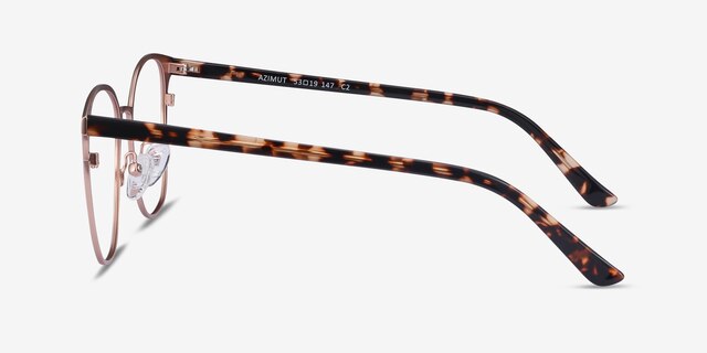 Azimut Rose Gold Acetate-metalEyeglass Frames from EyeBuyDirect, Side View