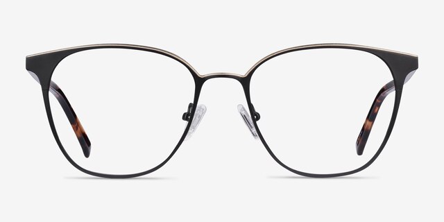 Azimut Black Acetate-metalEyeglass Frames from EyeBuyDirect, Front View