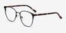 Azimut Black Acetate-metalEyeglass Frames from EyeBuyDirect, Angle View