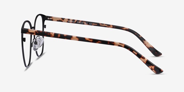 Azimut Black Acetate-metalEyeglass Frames from EyeBuyDirect, Side View