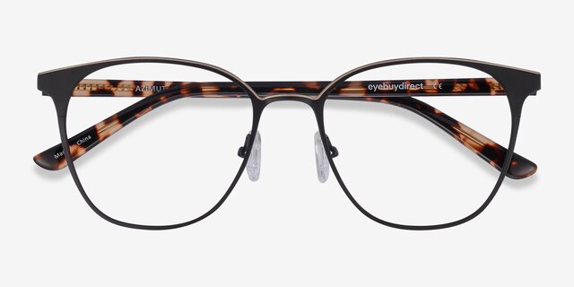 Azimut Black Acetate-metalEyeglass Frames from EyeBuyDirect, Closed View