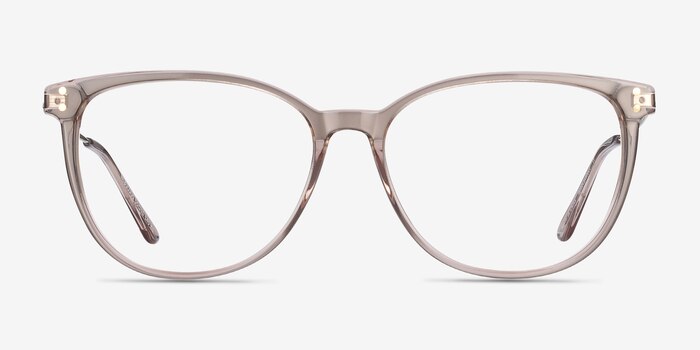 Nebulous Clear Brown Acetate-metal Eyeglass Frames from EyeBuyDirect