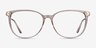 Nebulous Clear Brown Acetate-metalEyeglass Frames from EyeBuyDirect, Front View