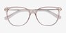 Nebulous Clear Brown Acetate-metalEyeglass Frames from EyeBuyDirect, Closed View