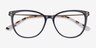 Nebulous Black Acetate-metalEyeglass Frames from EyeBuyDirect, Closed View