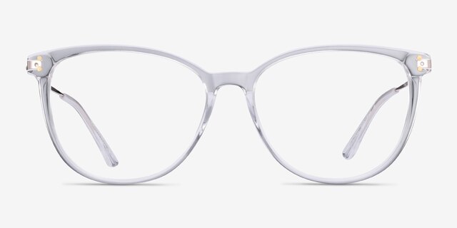 Nebulous Clear Acetate-metalEyeglass Frames from EyeBuyDirect, Front View