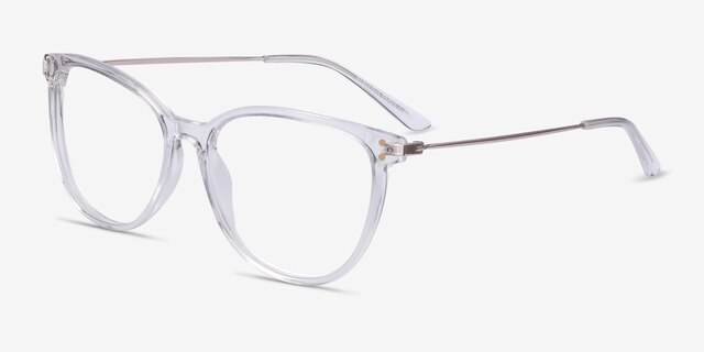 Nebulous Clear Acetate-metalEyeglass Frames from EyeBuyDirect, Angle View