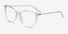 Nebulous Clear Acetate-metalEyeglass Frames from EyeBuyDirect, Angle View