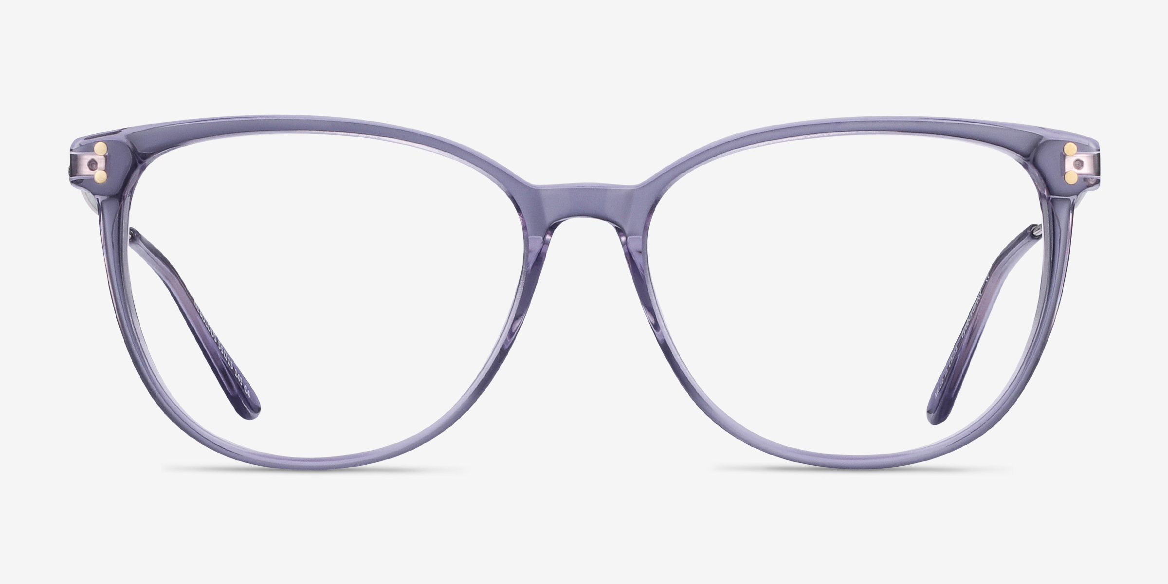 Nebulous Clear Purple Acetate-metal Montures de lunettes de vue d'EyeBuyDirect, Vue de Face
