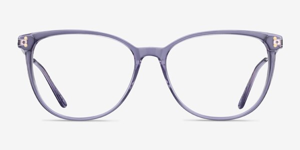 Nebulous Clear Purple Acetate-metal Montures de lunettes de vue