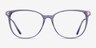 Nebulous Clear Purple Acetate-metalEyeglass Frames from EyeBuyDirect, Front View