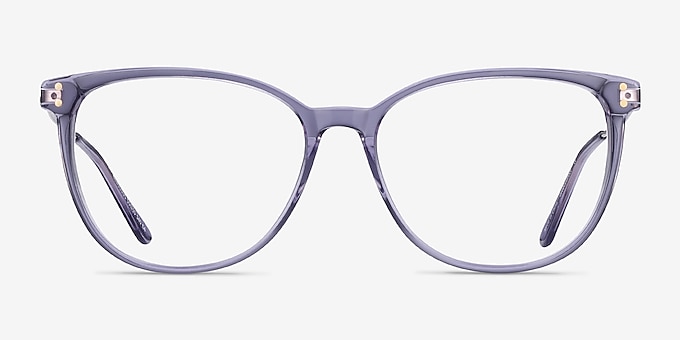 Nebulous Clear Purple Acetate-metal Eyeglass Frames