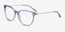 Nebulous Clear Purple Acetate-metalEyeglass Frames from EyeBuyDirect, Angle View