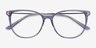 Nebulous Clear Purple Acetate-metalEyeglass Frames from EyeBuyDirect, Closed View