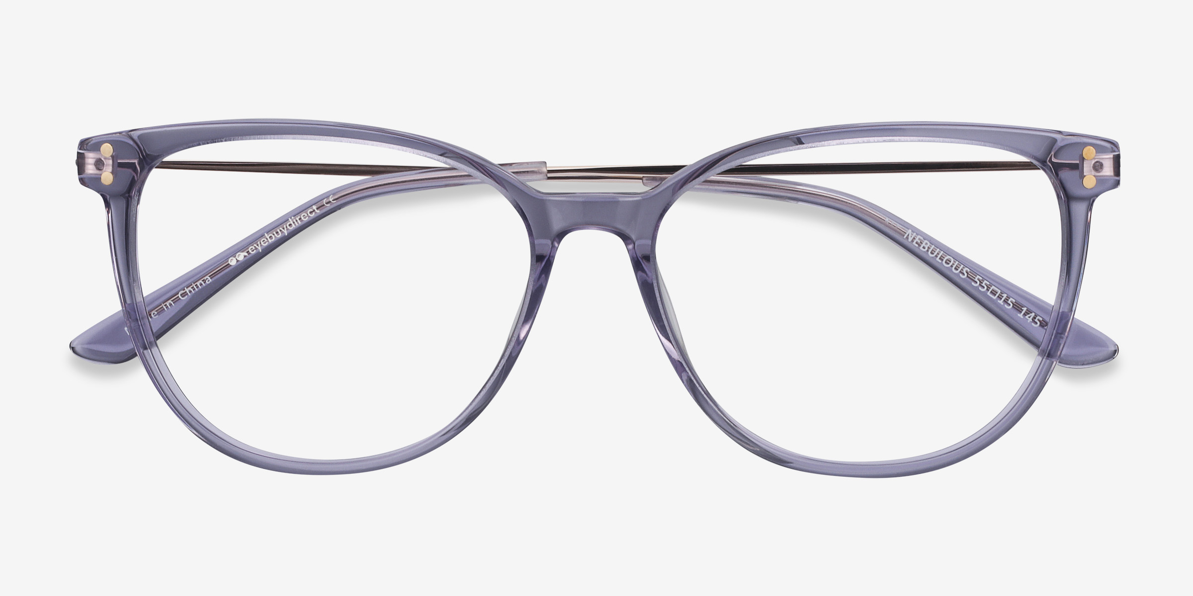 Nebulous Cat Eye Clear Purple Glasses for Women | Eyebuydirect Canada