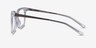 Poise Transparent Acetate-metalMontures de lunettes de vue d'EyeBuyDirect, Vue de Côté