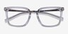 Poise Transparent Acetate-metalMontures de lunettes de vue d'EyeBuyDirect, Vue Rapprochée