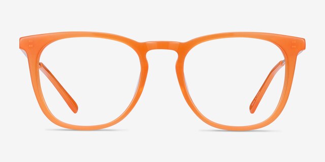 Vinyl Orange Acetate-metalEyeglass Frames from EyeBuyDirect, Front View