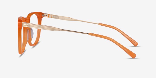 Vinyl Orange Acetate-metalEyeglass Frames from EyeBuyDirect, Side View